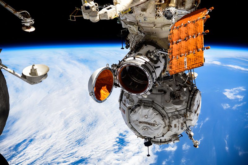 The Nauka science module airlock photographed from ISS