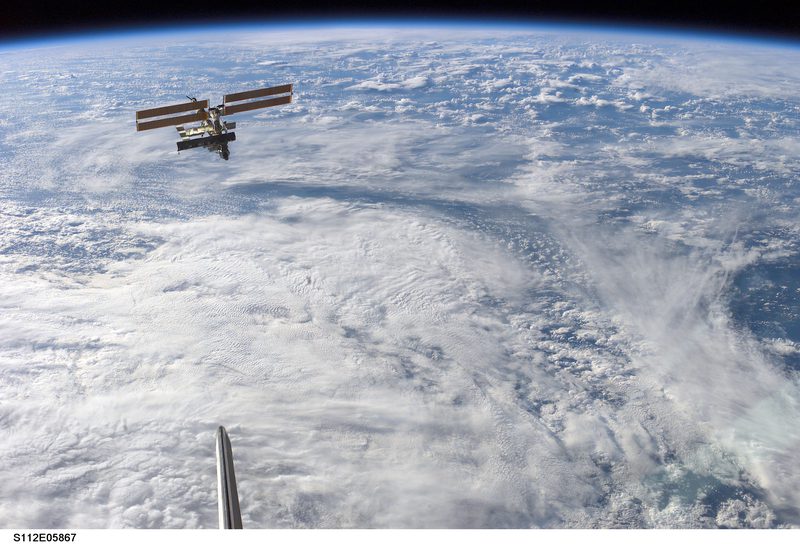 View of ISS from the Space Shuttle Atlantis